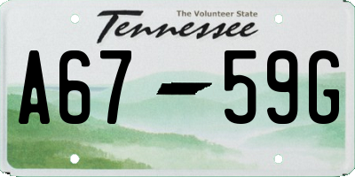 TN license plate A6759G