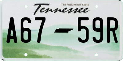 TN license plate A6759R