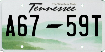 TN license plate A6759T