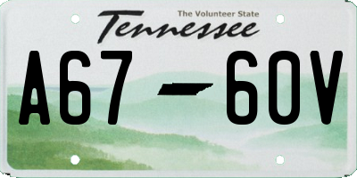 TN license plate A6760V