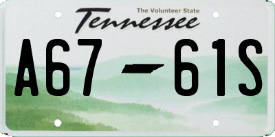 TN license plate A6761S