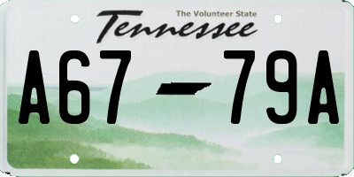 TN license plate A6779A