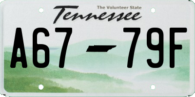 TN license plate A6779F