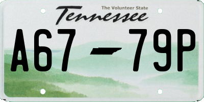 TN license plate A6779P