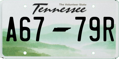 TN license plate A6779R