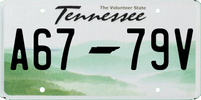 TN license plate A6779V