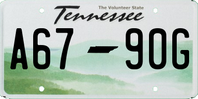 TN license plate A6790G