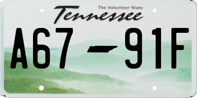 TN license plate A6791F