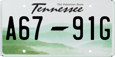 TN license plate A6791G