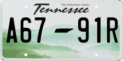 TN license plate A6791R
