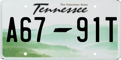 TN license plate A6791T