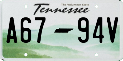 TN license plate A6794V
