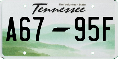 TN license plate A6795F