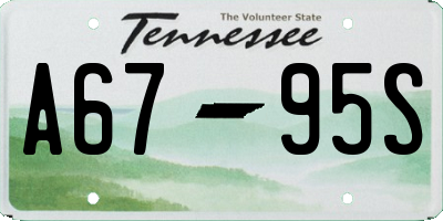 TN license plate A6795S