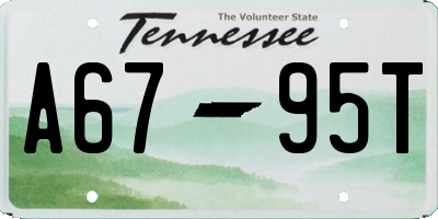 TN license plate A6795T