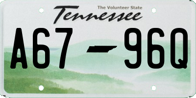 TN license plate A6796Q