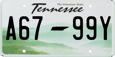 TN license plate A6799Y
