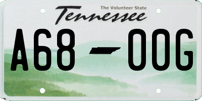 TN license plate A6800G
