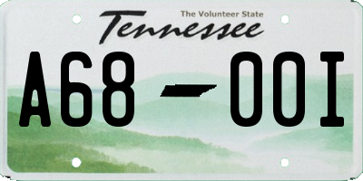 TN license plate A6800I