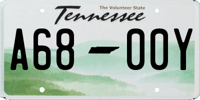 TN license plate A6800Y