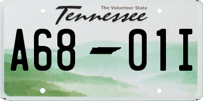 TN license plate A6801I
