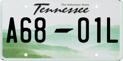 TN license plate A6801L