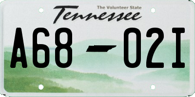 TN license plate A6802I