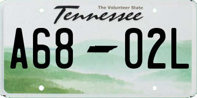 TN license plate A6802L