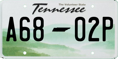 TN license plate A6802P