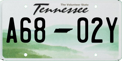 TN license plate A6802Y