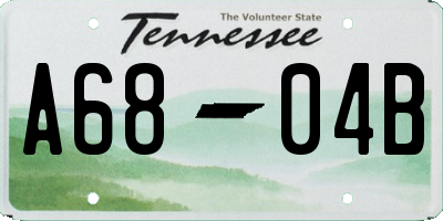 TN license plate A6804B