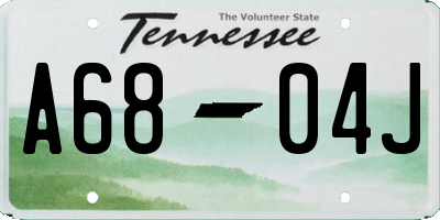 TN license plate A6804J