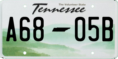 TN license plate A6805B