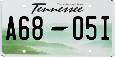 TN license plate A6805I