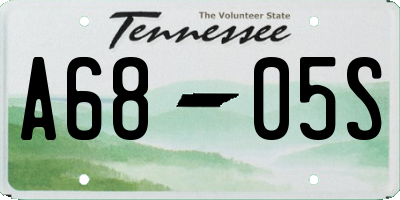 TN license plate A6805S