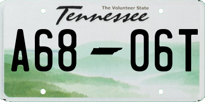 TN license plate A6806T