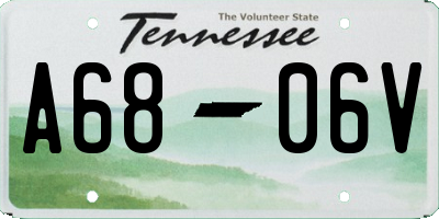 TN license plate A6806V