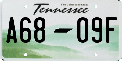 TN license plate A6809F