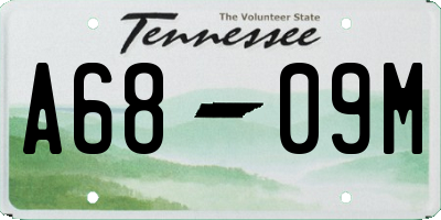 TN license plate A6809M