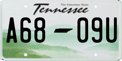 TN license plate A6809U