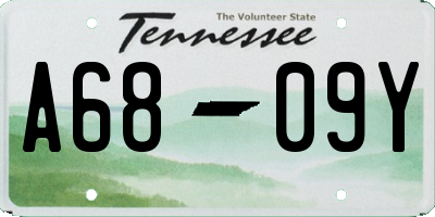 TN license plate A6809Y