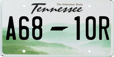TN license plate A6810R