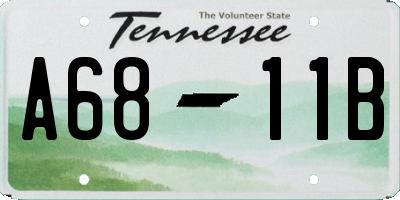 TN license plate A6811B