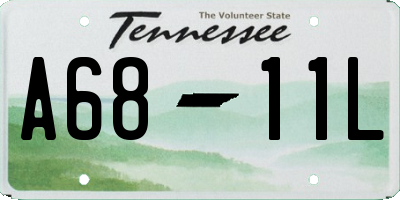 TN license plate A6811L