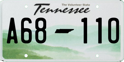 TN license plate A6811O