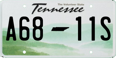 TN license plate A6811S