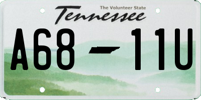 TN license plate A6811U
