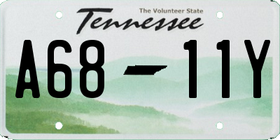 TN license plate A6811Y