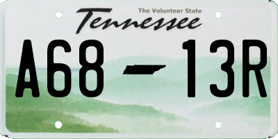 TN license plate A6813R
