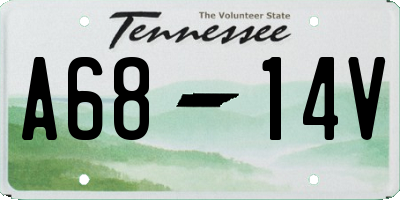 TN license plate A6814V